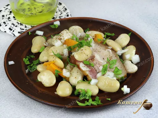 Beans with smoked meats – recipe with photos, Ukrainian cuisine