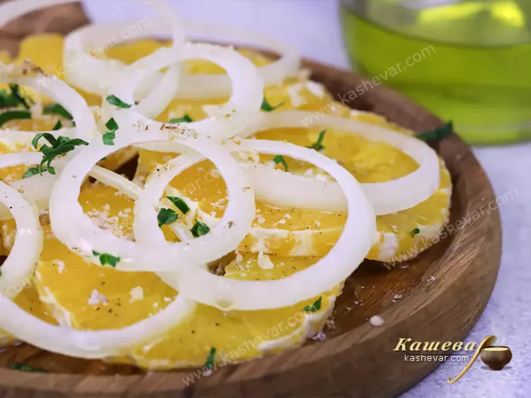 Апельсиновий салат з цибулею – рецепт з фото, марокканська кухня