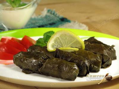 Долма по-гречески из виноградных листьев – рецепт с фото, греческая кухня