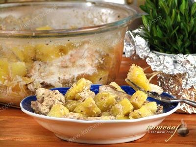Картофель с курицей в микроволновке – рецепт с фото, вторые блюда
