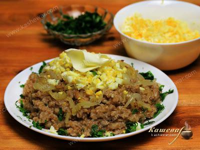 Wheat porridge with onions and eggs – recipe with photo, Soviet cuisine