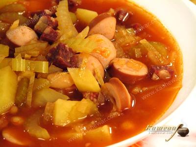 Sausage Soup with Vegetables – recipe with photo, german cuisine