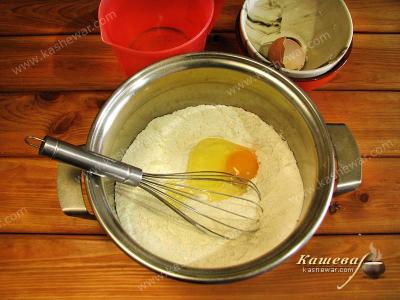 Semolina in pancake dough