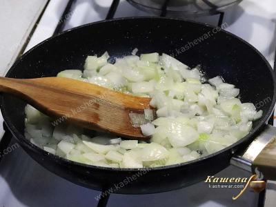 Fried finely chopped onion