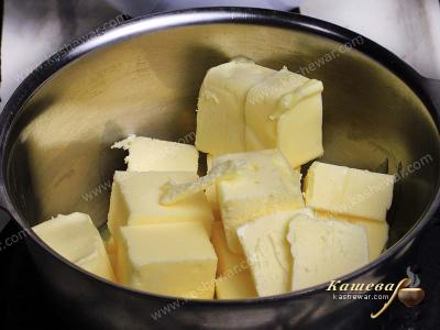 Butter in a saucepan