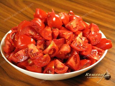 Порезка помидоров для кетчупа