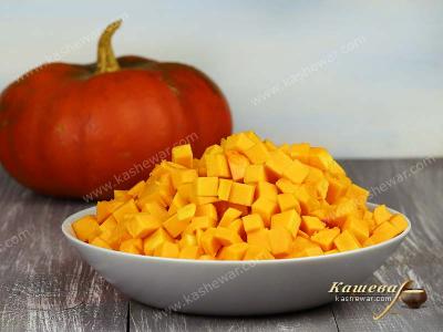 Diced pumpkin