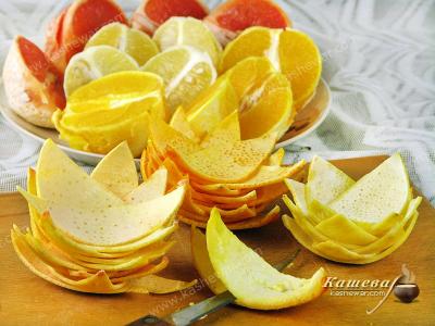 Cut the citrus peels into pieces