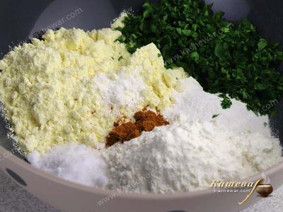 Two types of flour and spices