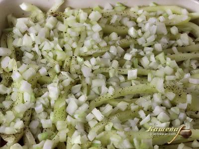 Finely chopped onion and spices