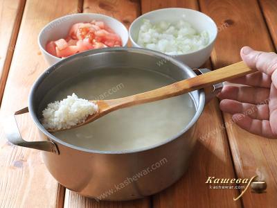 Rice for cooking pilaf
