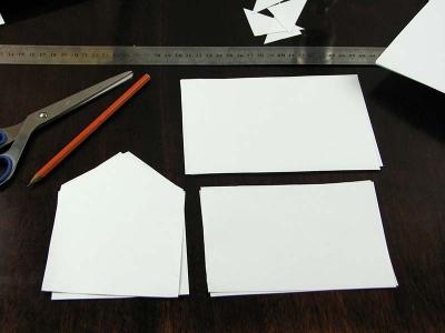 Cutting out patterns for a gingerbread house