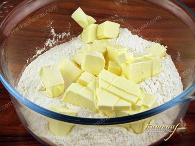 Diced chilled butter