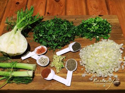 Ingredients for fish stuffing