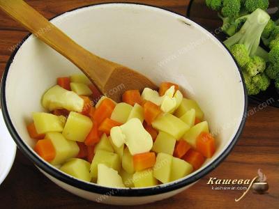 Смешанные овощи с маслом