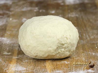 Dough made from flour, water and salt