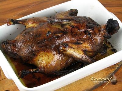 Bake duck in the oven