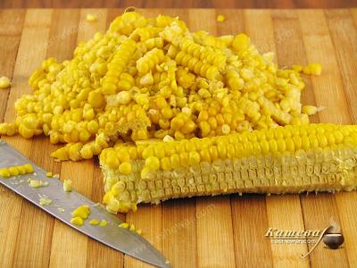 Обрезка зерен кукурузы