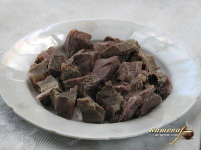 Boiled meat for green borscht