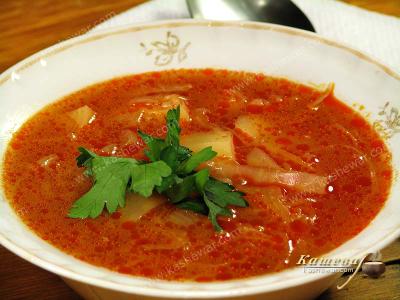Vegetable Soup with Wheat Groats "Krchik"