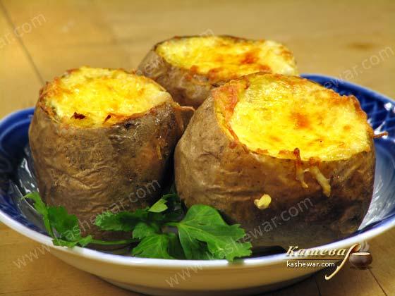 Фаршированный печеный картофель – рецепт с фото, молдавская кухня