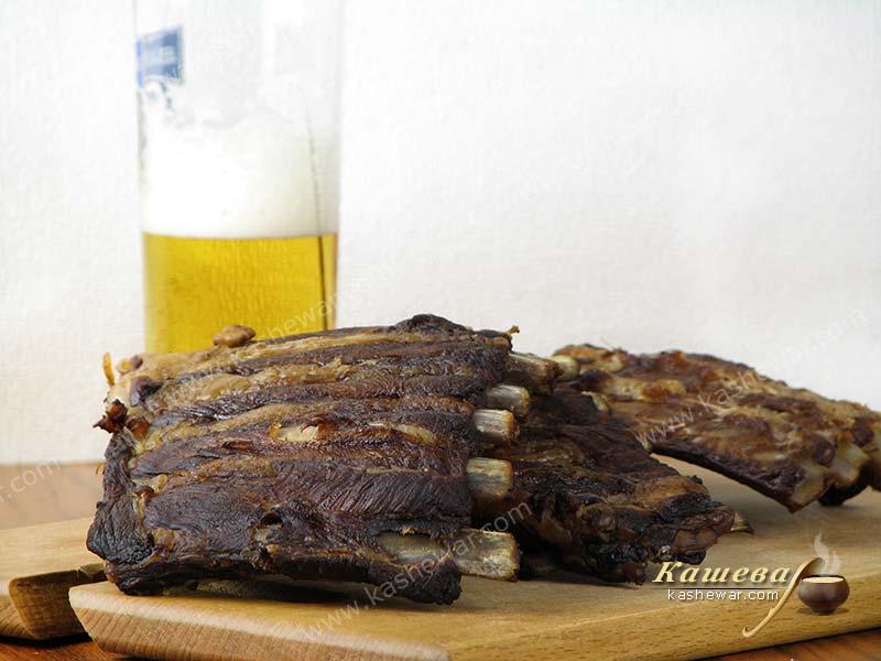 Smoked pork ribs – recipe with photo, appetizer