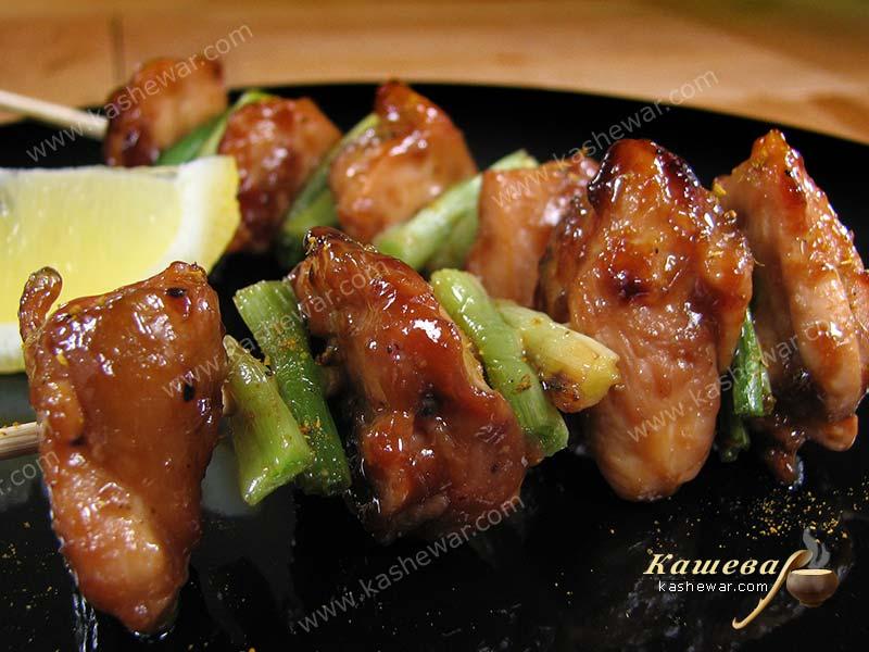Курица гриль на шампурах – рецепт с фото, японская кухня