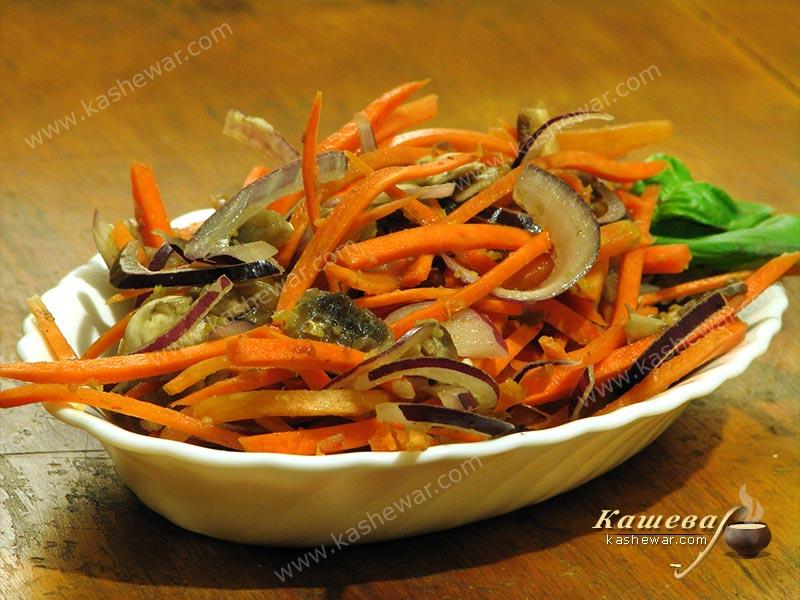 Pickled carrots with mushrooms and onions – recipe with photo, dishes for raw foodists