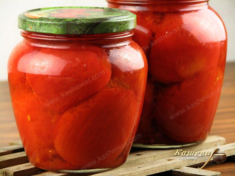 Tomatoes in own juice without the rind – recipe with photo, Italian cuisine