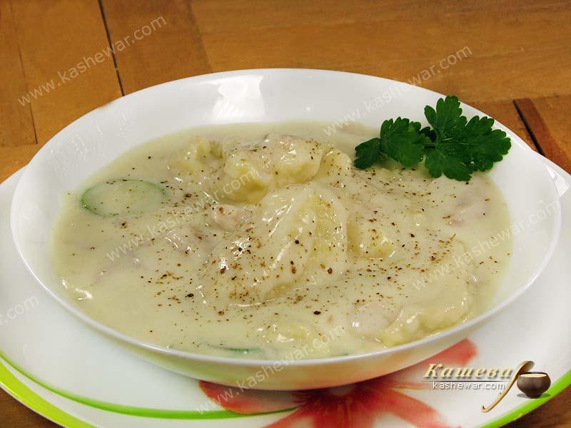 Thick Fish Soup with Dumplings – recipe with photo, german cuisine