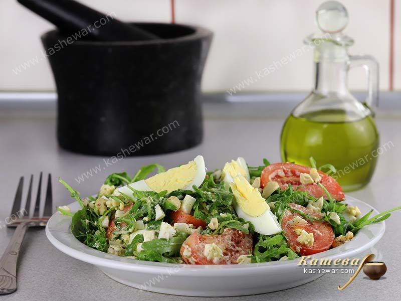 Салат с руколой, помидором и яйцами – рецепт с фото, салаты