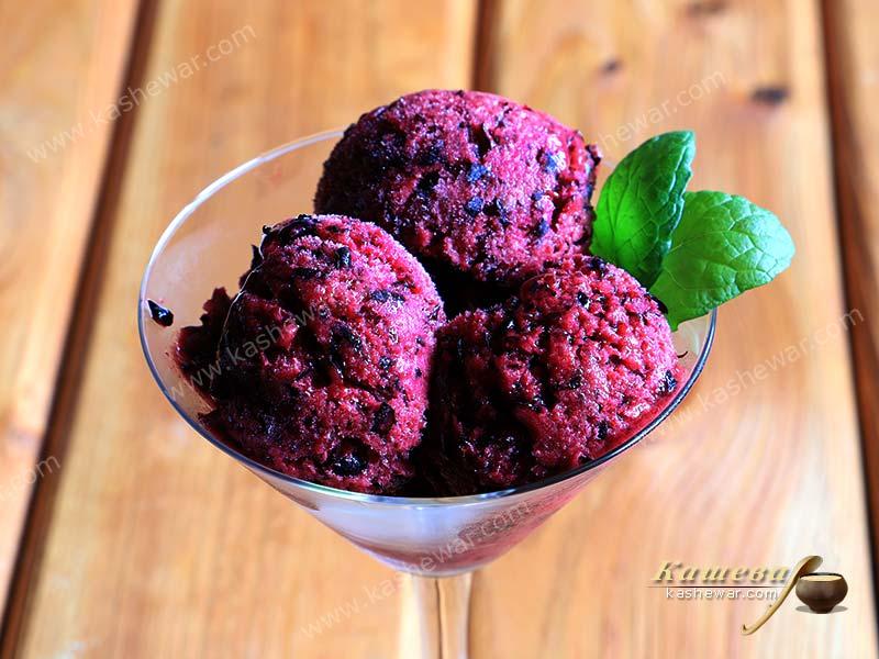 Blackcurrant and kefir sorbet – recipe with photo, dessert