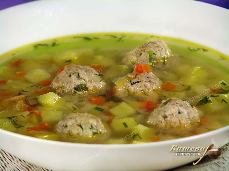 Soup with Meatballs – recipe with photo, soups