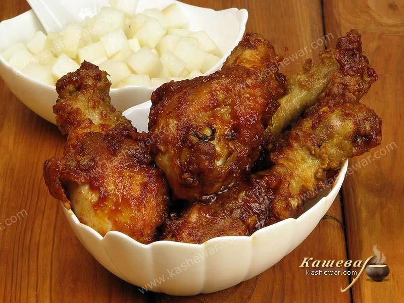 Жареные куриные ножки – рецепт с фото, корейская кухня